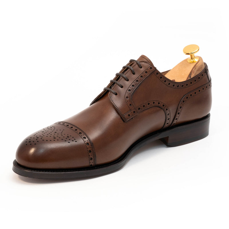 Carmina Derby Half-Brogue - Marron