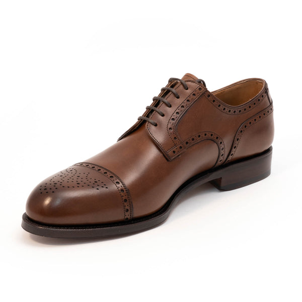 Carmina Derby Half-Brogue - Marron