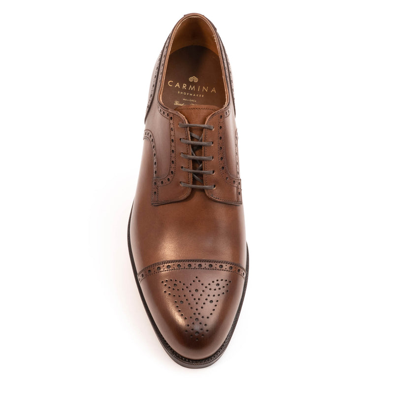 Carmina Derby Half-Brogue - Marron