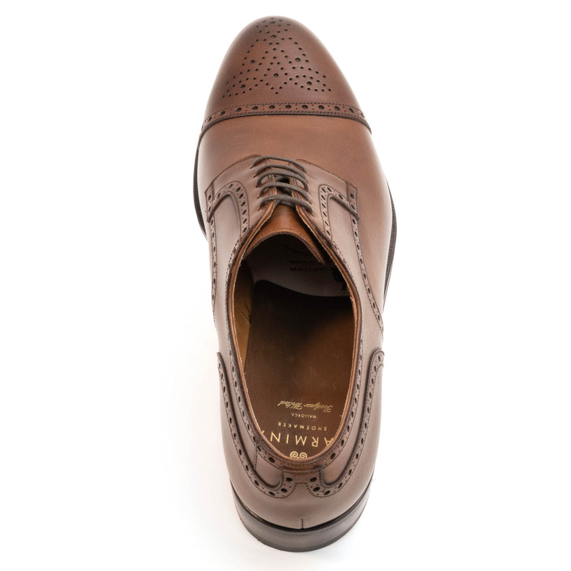 Carmina Derby Half-Brogue - Marron