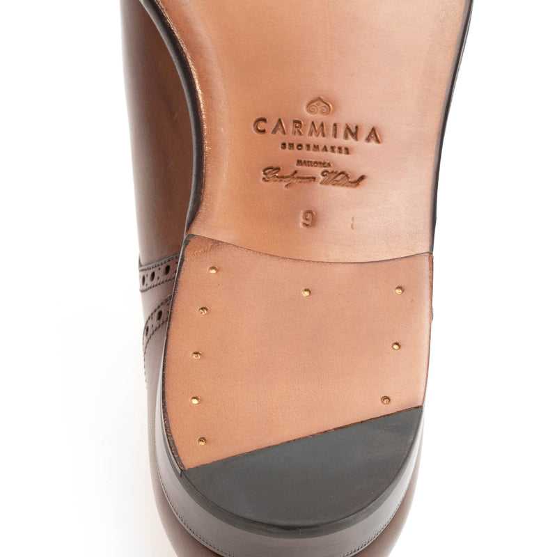 Carmina Derby Half-Brogue - Marron