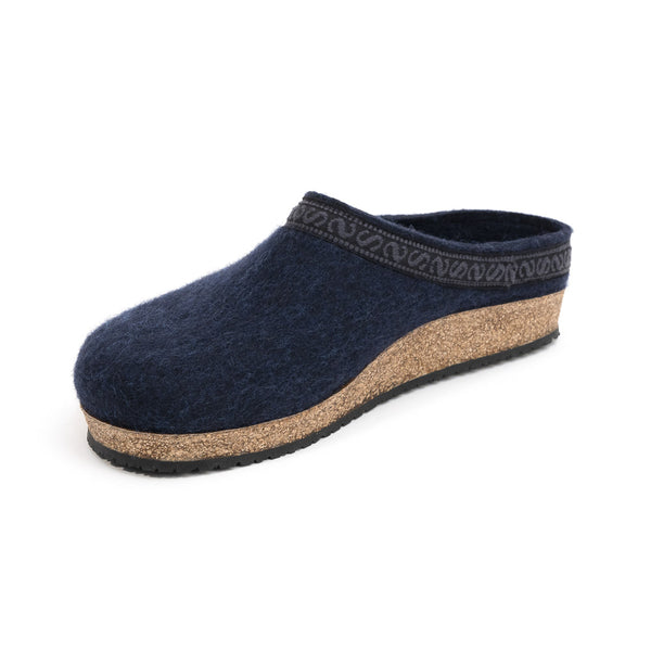 Wollfilz Clogs - navy